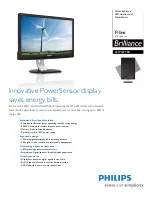 Philips Brilliance 221P3LPYEB Specifications предпросмотр