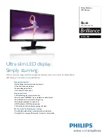 Предварительный просмотр 1 страницы Philips Brilliance 224CL2SB Specifications