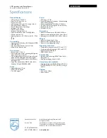 Preview for 3 page of Philips Brilliance 225B1CS Specifications