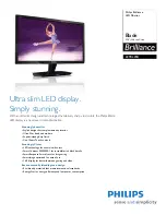 Philips Brilliance 229CL2SB Specifications предпросмотр