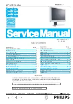 Preview for 1 page of Philips Brilliance 230WP7NS Service Manual