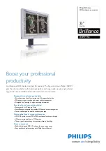 Preview for 1 page of Philips Brilliance 230WP7NS Specifications