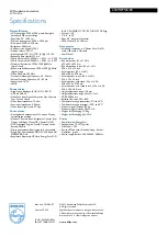 Preview for 3 page of Philips Brilliance 230WP7NS Specifications