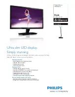 Preview for 1 page of Philips Brilliance 234CL2SB Specifications