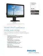 Предварительный просмотр 1 страницы Philips Brilliance 235B2CB Specifications