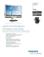 Preview for 1 page of Philips Brilliance 235PL2ES Specifications