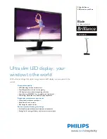 Preview for 1 page of Philips Brilliance 239CL2SB Specifications