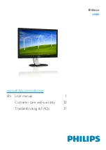 Предварительный просмотр 1 страницы Philips Brilliance 240B4 Manual