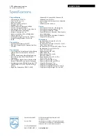 Preview for 3 page of Philips Brilliance 240SW9FS Specification Sheet