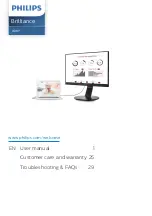 Предварительный просмотр 1 страницы Philips Brilliance 241B7QUPEB User Manual