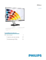Предварительный просмотр 1 страницы Philips Brilliance 241P3 User Manual