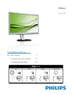 Предварительный просмотр 1 страницы Philips Brilliance 241P4LRY User Manual