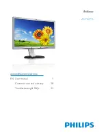 Предварительный просмотр 1 страницы Philips Brilliance 241P4QPYK User Manual