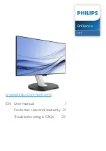 Предварительный просмотр 1 страницы Philips Brilliance 241P8 User Manual