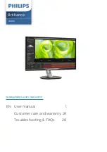 Preview for 1 page of Philips Brilliance 328P6 User Manual