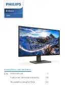 Philips Brilliance 439P1 User Manual preview