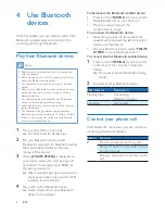 Предварительный просмотр 10 страницы Philips BT3000 User Manual