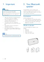 Preview for 3 page of Philips BT3550 User Manual