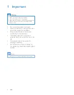 Preview for 4 page of Philips BT3600 User Manual