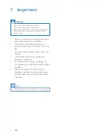 Предварительный просмотр 4 страницы Philips BT5580 User Manual