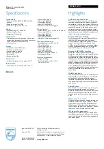 Preview for 2 page of Philips BTM2180/37 Specification Sheet