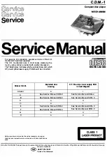 Предварительный просмотр 1 страницы Philips C.D.M.-1 Service Manual