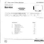 Preview for 1 page of Philips C2182DAS Service Manual