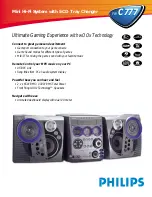 Philips C777 - FW Mini System Specifications preview