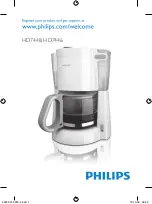 Philips Cafe Comfort HD7446/70 User Manual preview