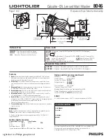 Предварительный просмотр 1 страницы Philips Calculite 8046 Specification