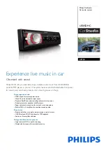 Philips CarStudio CE132 Specifications предпросмотр