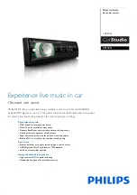 Предварительный просмотр 1 страницы Philips CarStudio CE132G/51 Quick Manual