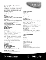 Preview for 2 page of Philips CCB 134AT Specification Sheet