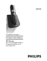 Предварительный просмотр 1 страницы Philips CD 140 User Manual