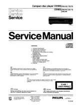 Preview for 1 page of Philips CD-500/00B Service Manual