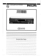 Предварительный просмотр 1 страницы Philips CD 610 Operating Instructions Manual