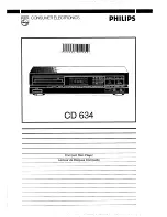 Philips CD 634 User Manual preview