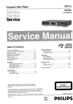 Philips CD 713 Service Manual предпросмотр