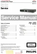 Предварительный просмотр 1 страницы Philips CD 753 Service Manual