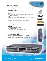 Preview for 1 page of Philips CD 753 Specifications