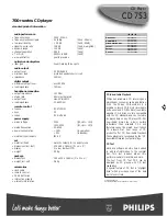 Preview for 2 page of Philips CD 753 Specifications