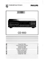 Philips CD 850 User Manual предпросмотр