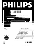 Предварительный просмотр 1 страницы Philips CD 911 User Manual