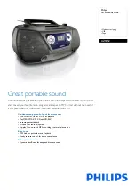 Philips CD Soundmachine AZ1852 Specifications предпросмотр