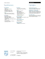 Preview for 2 page of Philips CD1301S Specifications