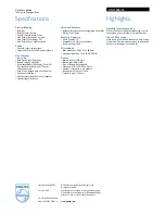 Preview for 2 page of Philips CD1502B Specifications