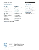 Preview for 2 page of Philips CD1554B Specifications