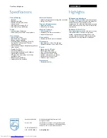 Preview for 2 page of Philips CD4502B Specifications