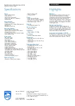 Preview for 2 page of Philips CD4852B Specifications