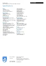 Preview for 3 page of Philips CD4961B Specifications